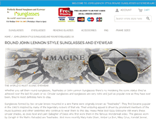 Tablet Screenshot of johnlennonsunglasses.com